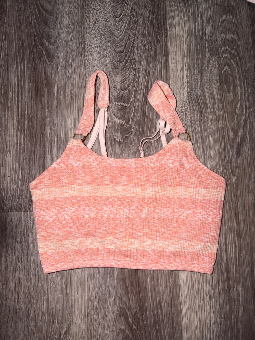 Aerie Pink and Orange Crop Tank Top